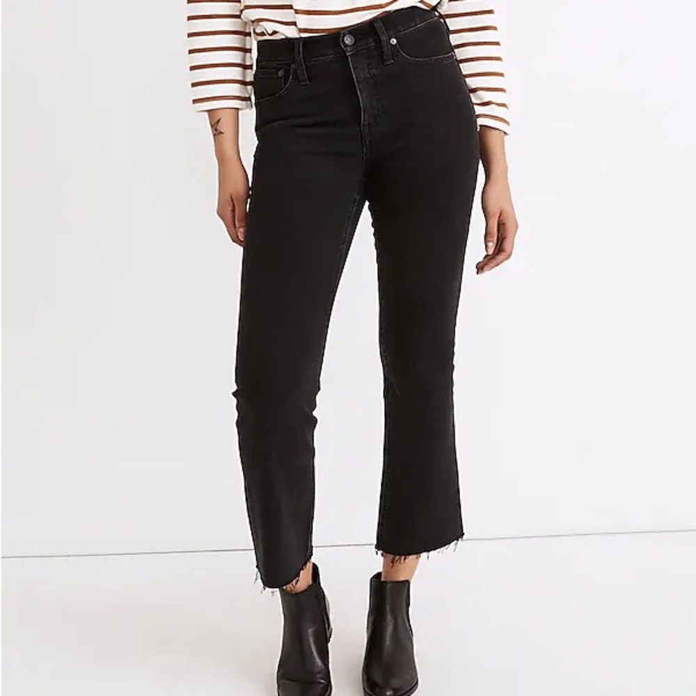 Madewell Cali Demi Boot Black Jeans 31P